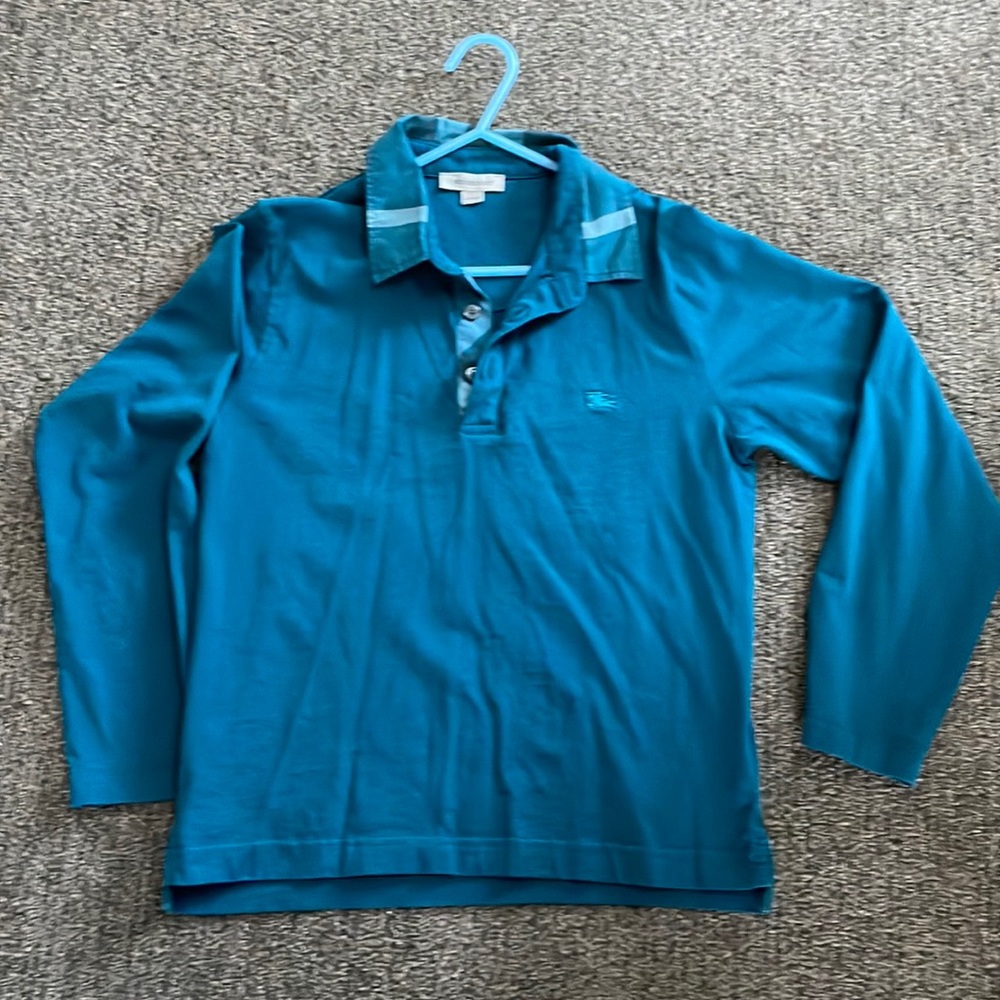 Green Boys Burberry Shirt